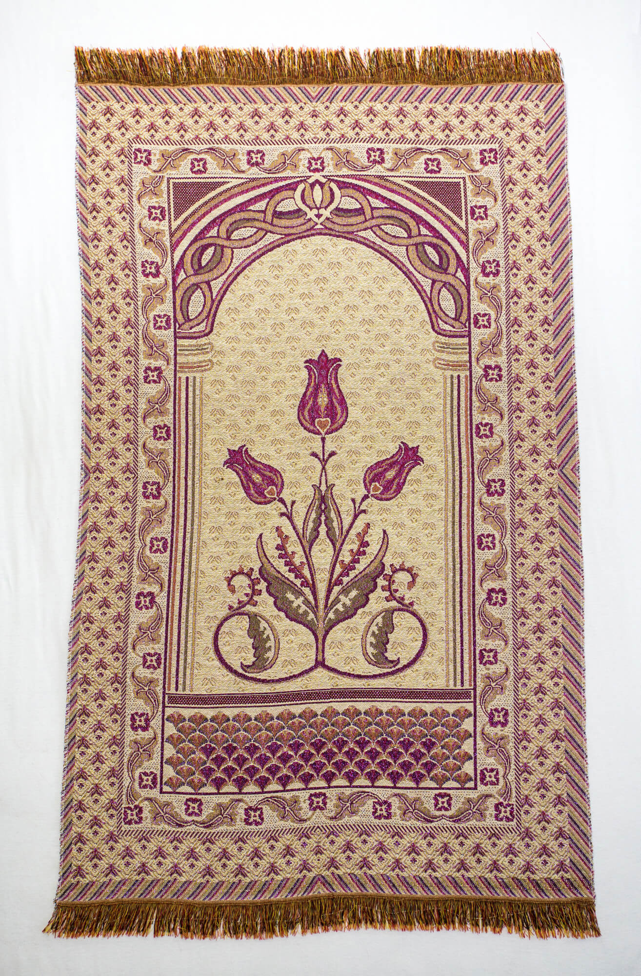 Prayer Rug W Roses Old Rose My Turkish Scarves